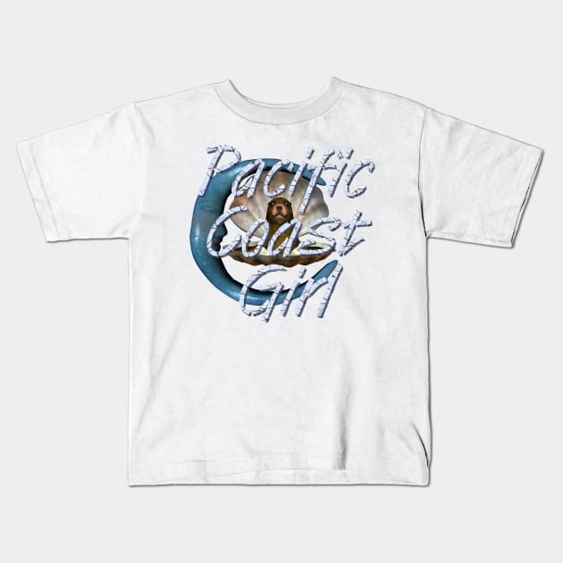 Pacific Coast Girl Kids T-Shirt by teepossible